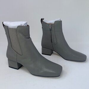 Franco Sarto L-Waxton H7349L3 Chelsea Boots Women 7 W Gray Leather Side Zip 0745